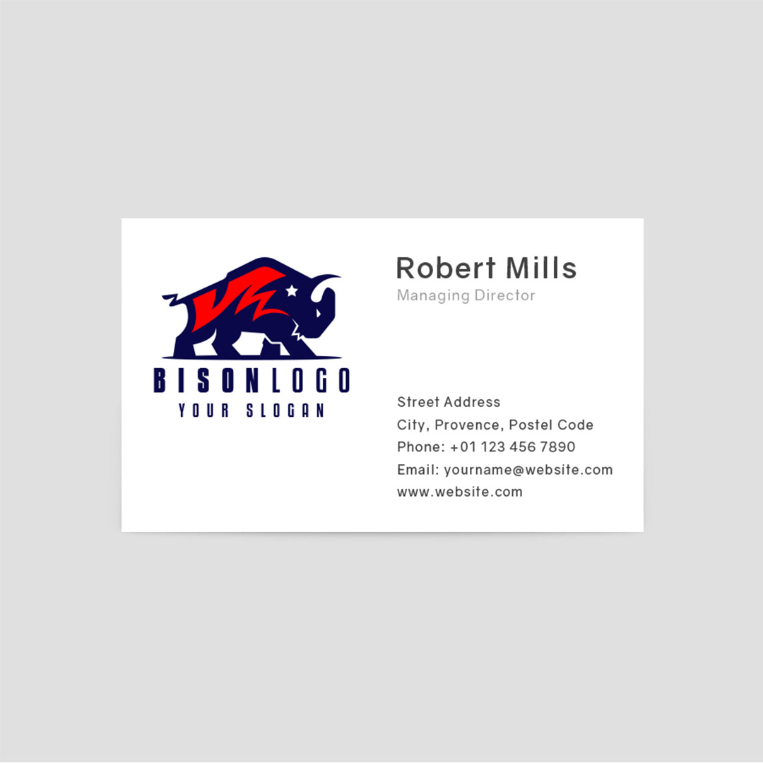 672-American-Bison-Business-Card-Front