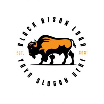 Black Bison Logo & Business Card Template