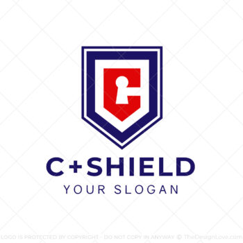 C Letter Shield Logo & Business Card Template
