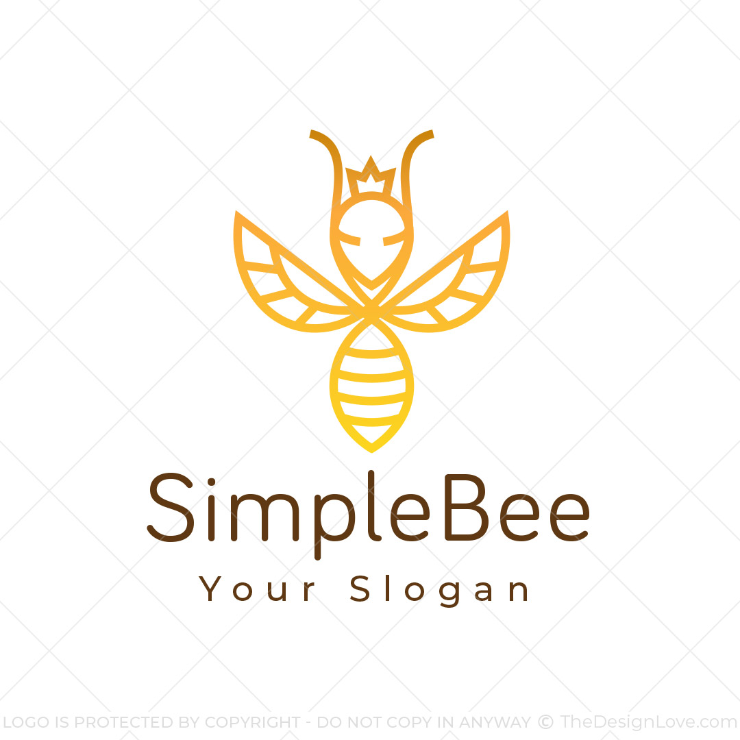 686-Simple-Bee-Logo-Template-1a