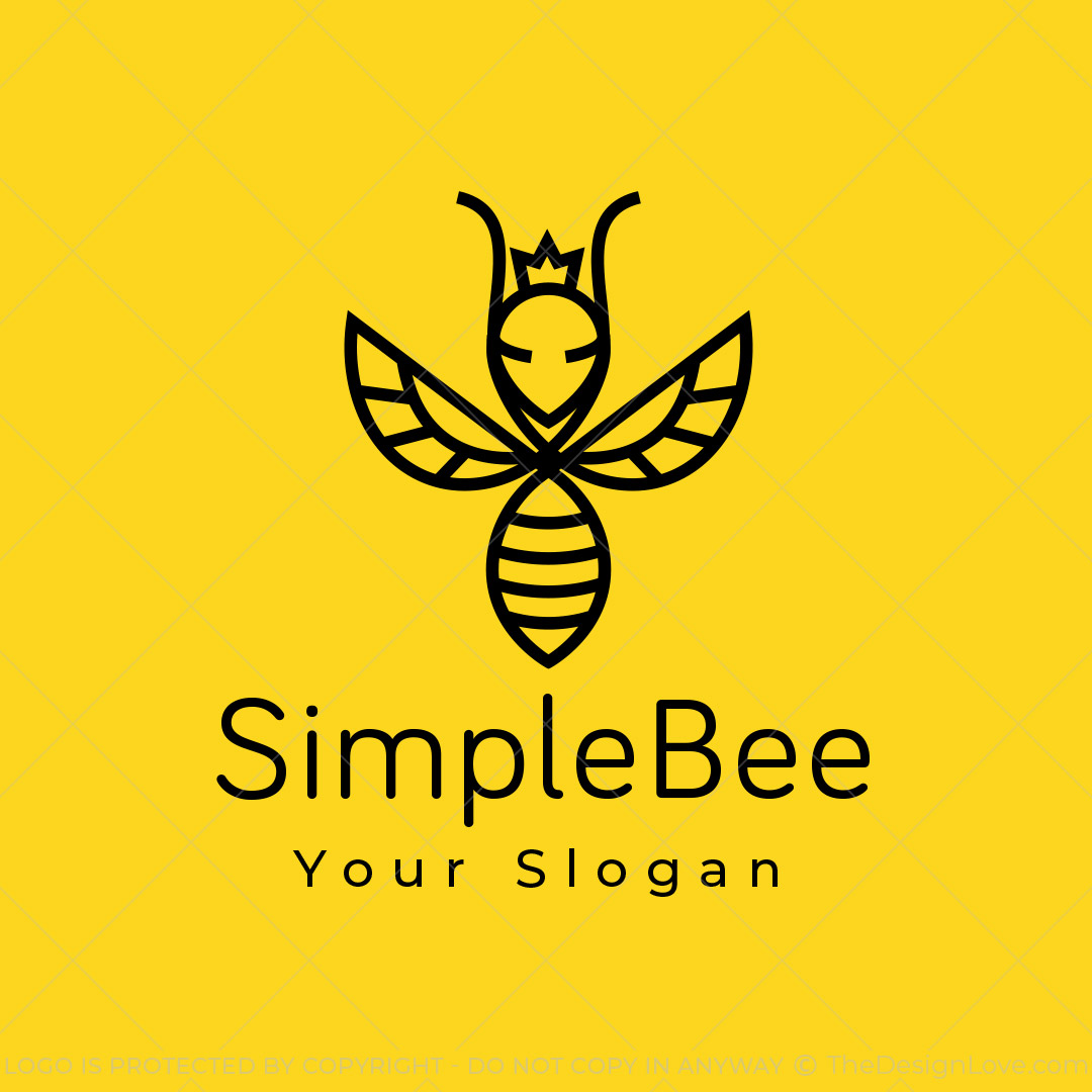 686-Simple-Bee-Pre-Designed-Logo-1a