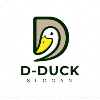 Letter D Duck Logo & Business Card Template