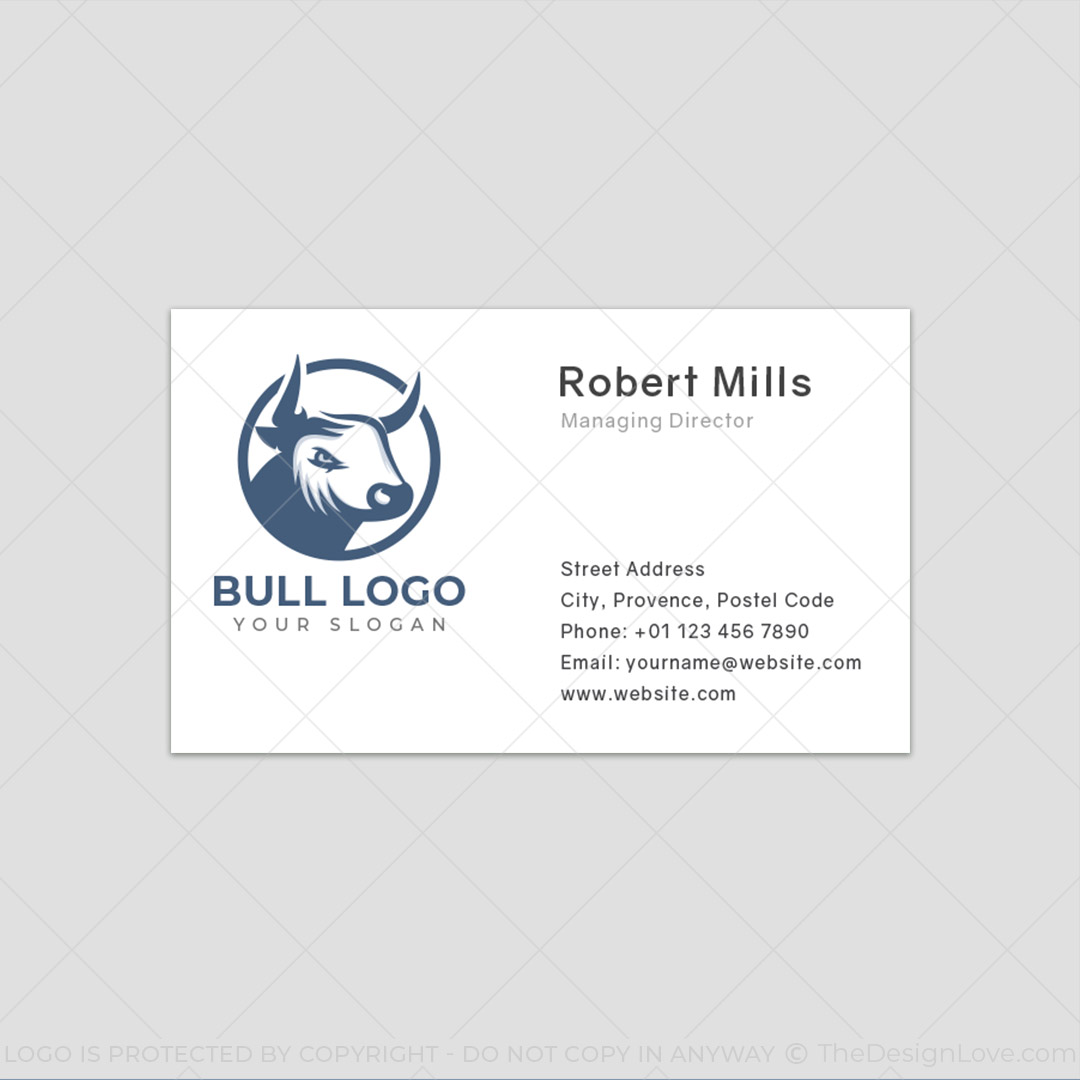 695-Round-Bull-Head-Business-Card-Front-1