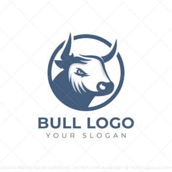 Round Bull Head Logo & Business Card Template