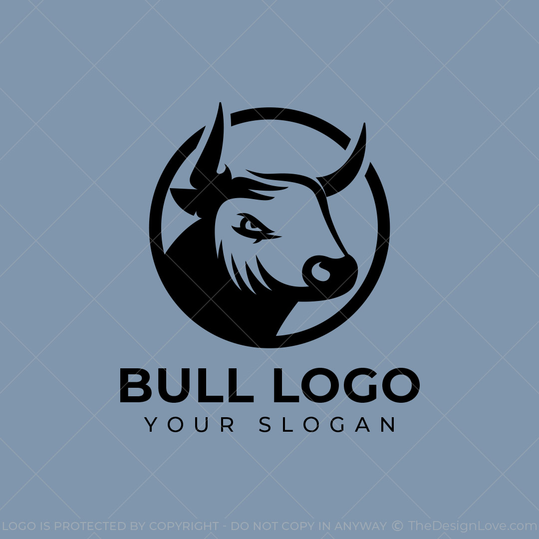 695-Round-Bull-Head-Stock-Logo-1