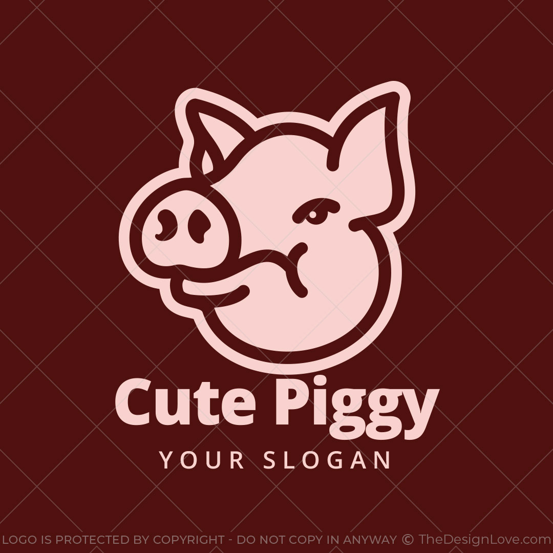 728-Simple-Pig-Pre-Designed-Logo