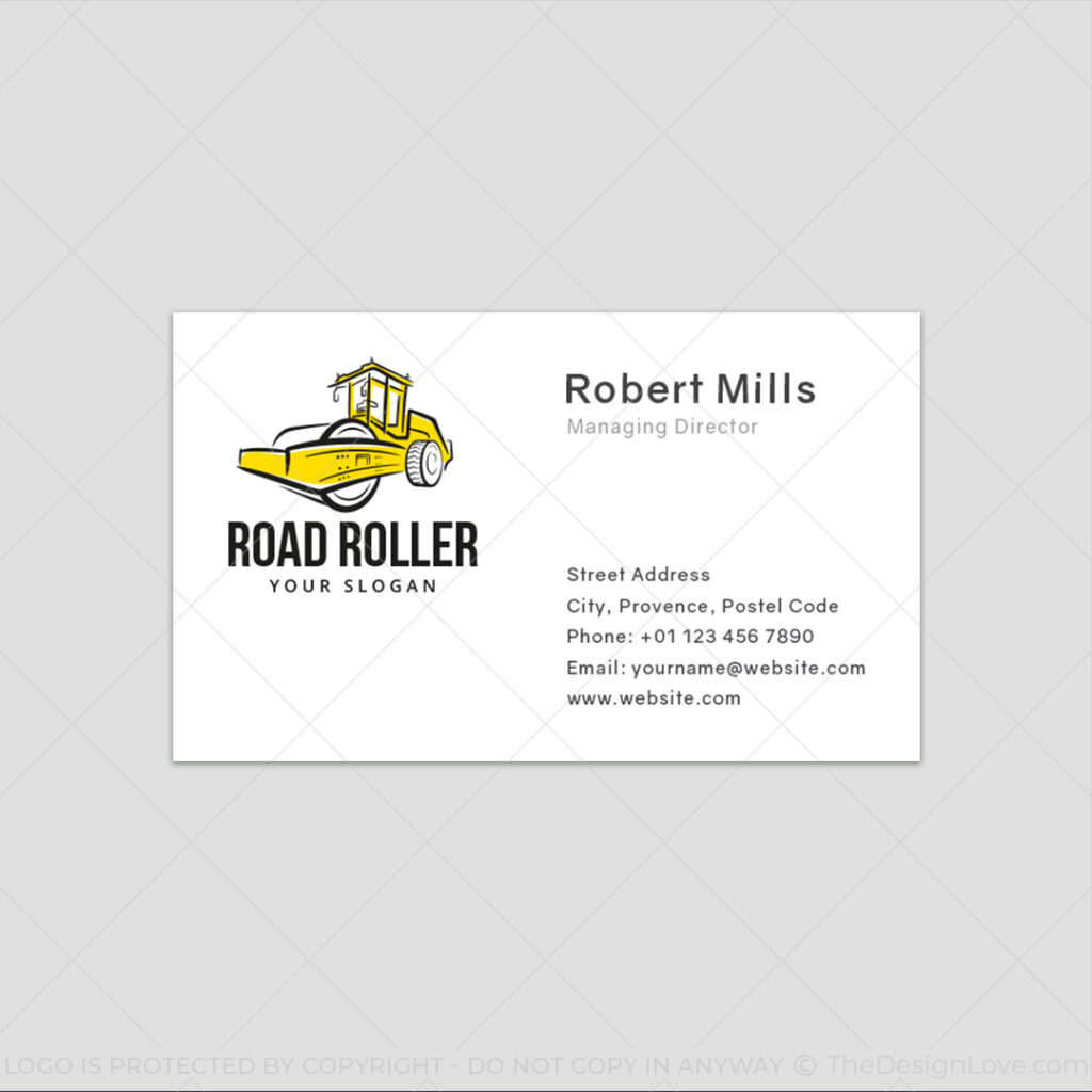Simple Road Roller Logo Template - The Design Love