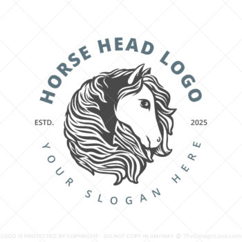 Horse Face Logo Template