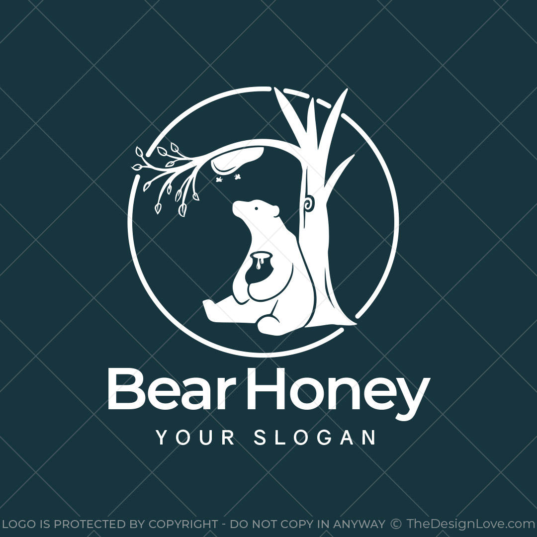 734-Minimal-Bear-Honey-Pre-Designed-Logo