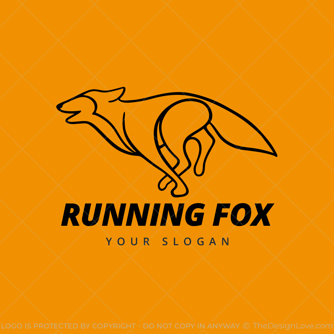 738-Running-Fox-Pre-Designed-Logo